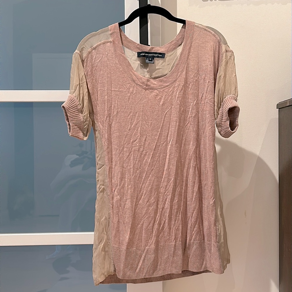 French connection size small cashmere and silk blouse
